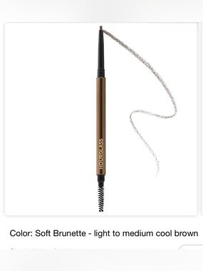 Hourglass Soft Brunette Brow Pencil with Spoolie — Cool Light/Medium Brown New